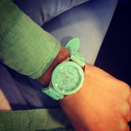 ZEGAREK SILIKONOWY GREEN