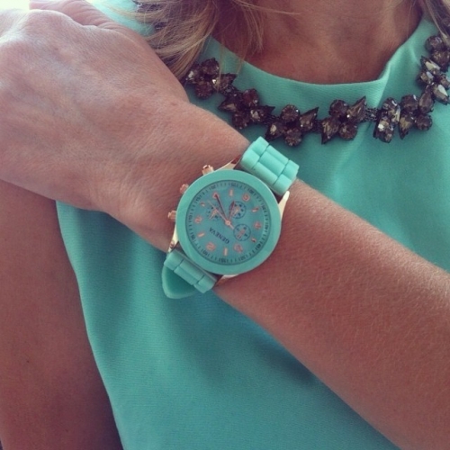 ZEGAREK SILIKONOWY GREEN