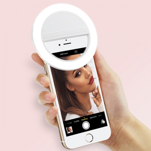 SELFIE LED PIERŚCIEŃ Z ŁADOWARKĄ USB 