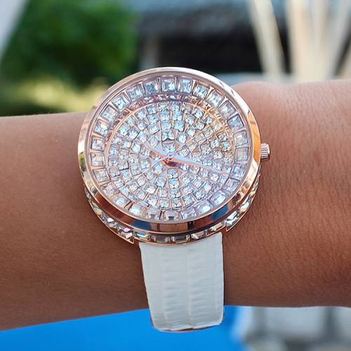 DAMSKI ZEGAREK ZE SKÓRZANYM PASKIEM DIAMONDS